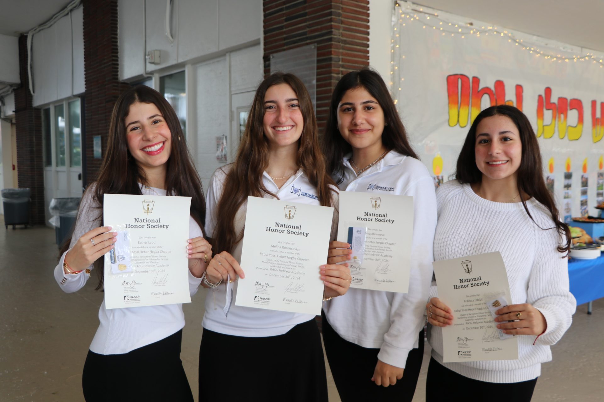 Hebrew Academy Celebrates National Honor Society Inductions